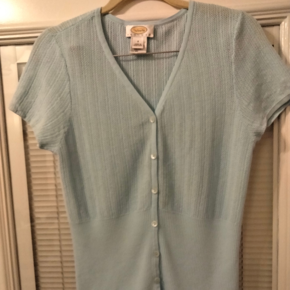 Talbot short sleeve, button up cardigan. Petite/ S - Picture 1 of 5